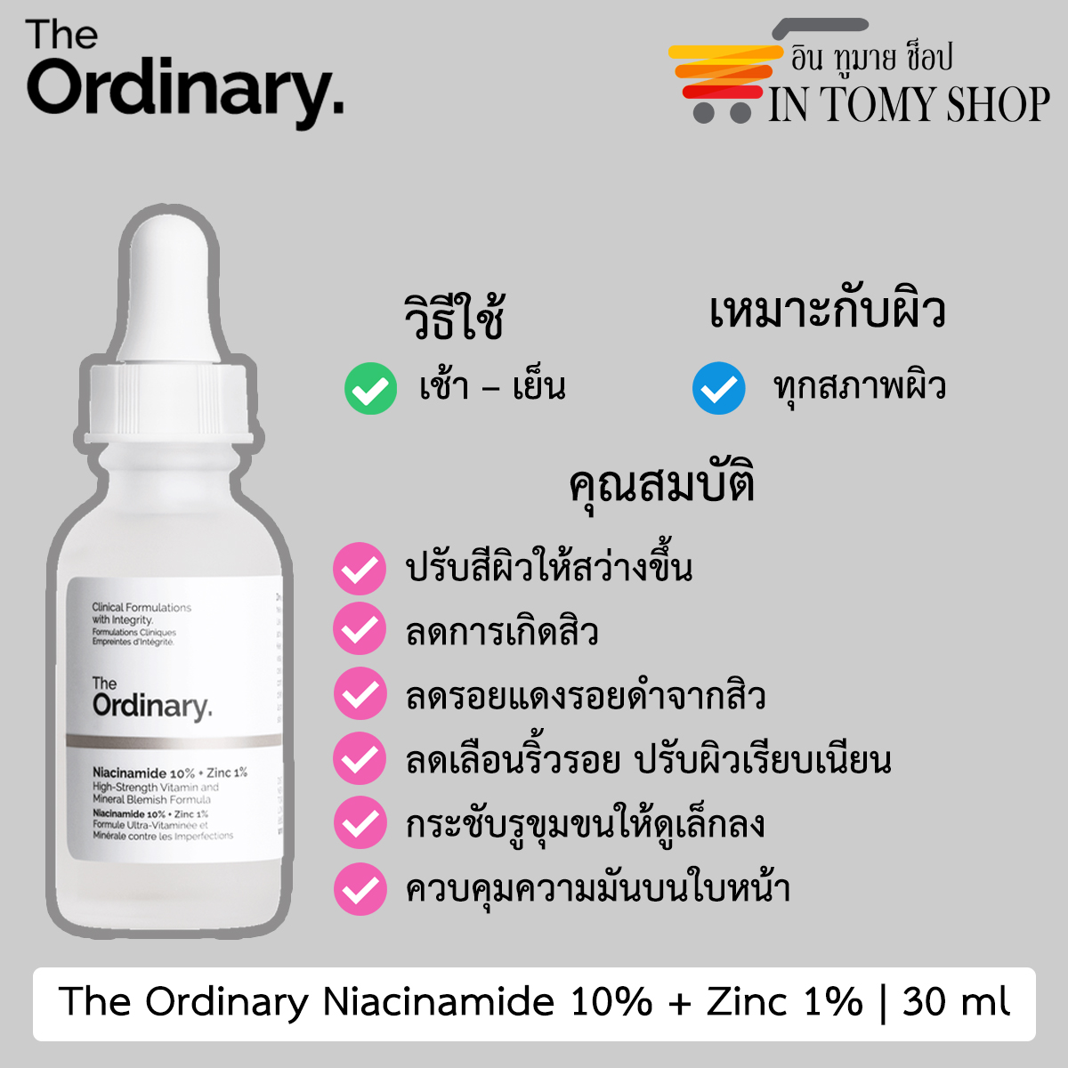 The Ordinary Niacinamide 10% Zinc 1% 30 ml